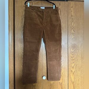 GAP Women's Brown Corduroy Vintage Slim Pants Size 33
